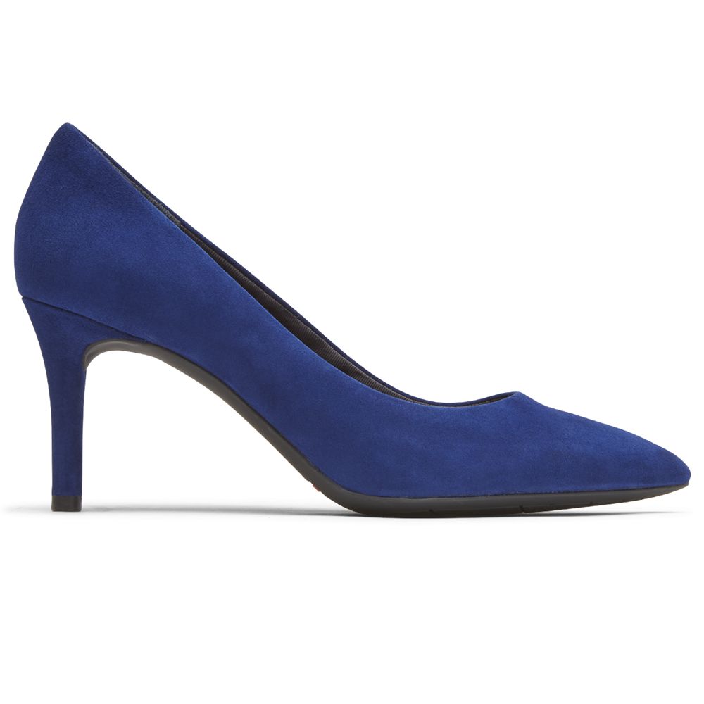 Rockport Total Motion 75Mm Pointed Toe Heel - Womens Pumps - Blue - NZ (NWO-086351)